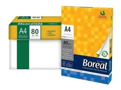 Kit 10 Resmas Boreal A4 80gr 21x29,7 Papel Blanco Alcalino