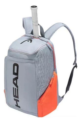 Mochila Head Cinza E Laranja Para Raquetes
