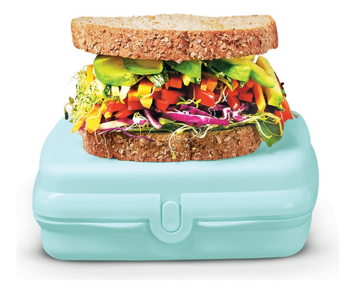 Porta Sandwich Lunch Aqua Dim Tupperware Azul Color Agua
