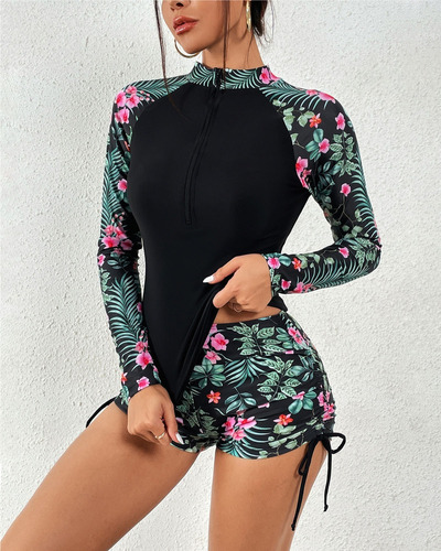 2 Piz Trajes De Baño Tankini Mujer Con Estampada Playa Surf