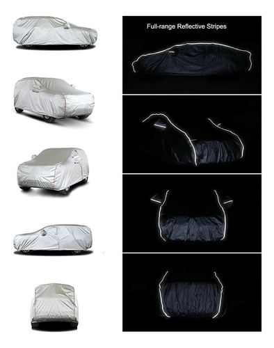 Funda Para Coche Dura Con Cremallera Impermeable A Prueba