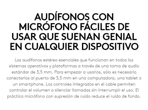 Auriculares gamer Logitech H151 negro