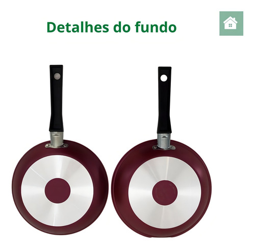 Omeleteira Frigideira Antiaderente 20 Cm Panelux Cor Cereja