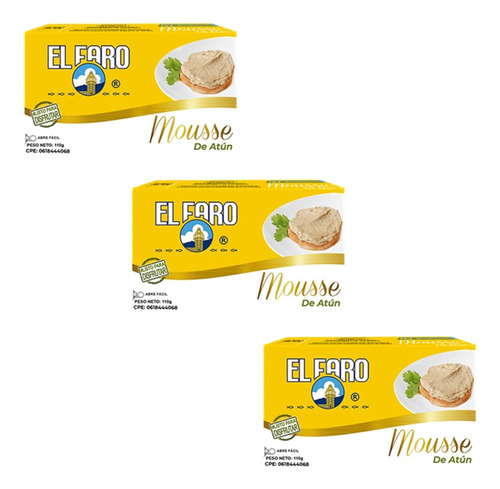 Mousse De Atún El Faro 110gr Pack 3und 