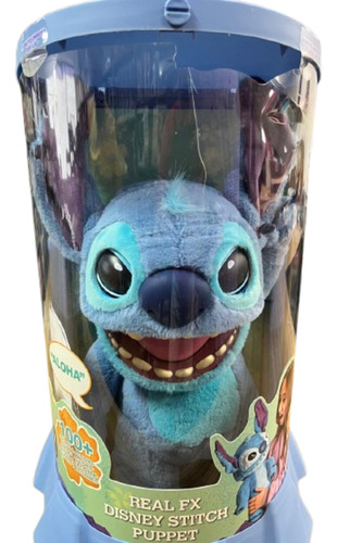 Uau! Coisas: Real Fx Disney Stitch Puppet - Animate Plush Azul