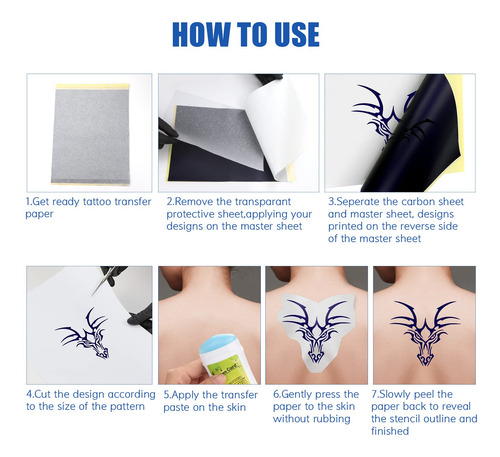 Papel De Transferencia Tatuajes, 100 Hojas De Papel De ...