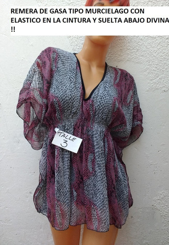 Remeras De Gasa Talle 3 Elastico Cintura Divina