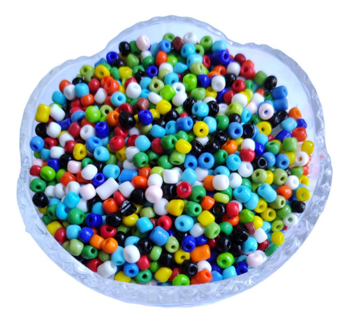 Mostacillon Opaco De Vidrio Mix Surtido Colores X 50gr