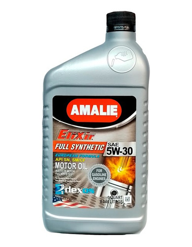 Lubricante Aceite Amalie 5w30 Sintetico Euro Elixir Full Syn