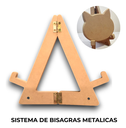 Atril De Mesa Madera Fibrofacil Para Pintar Soporte 59cm