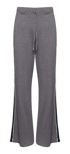 Calça Pantalona Faixa Lateral Moletinho Khelf