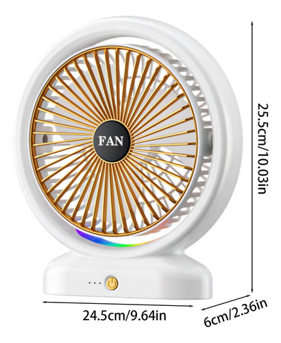 Mini Ventilador De Escritorio U De Tres Velocidades Con Bate