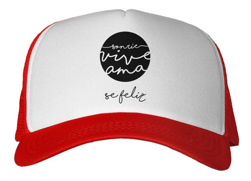 Gorra Frase Sonrie Vive Ama Se Feliz Happy Amor