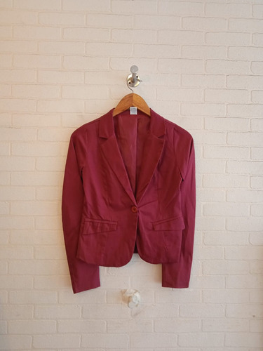 Blazer De Gabardina Con Boton Para Mujer Segunda Seleccion