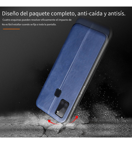 Funda Para Huawei P Smart 2021/y7a/honor 10x Lite Shell, Succión Magnética Con Clip, Funda De Piel Tipo Cartera