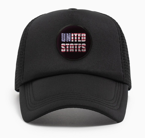 Gorra Gorro Trucker Pais Bandera Usa Letras Ban3