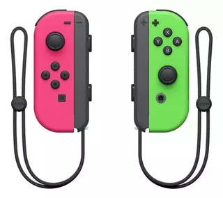 Set Joystick Nintendo Switch Joy-con Rosa Verde Neon