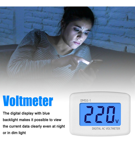 Lcd Digital Voltmeter Ac 80-300v P Type Voltage Meter