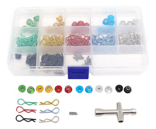 Rc Body Shell R Clips Pin En Estuche De Almacenamiento Para