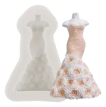 Comprar Vestido De Novia De Yanqinms Moldes De Silicona Falda Molde