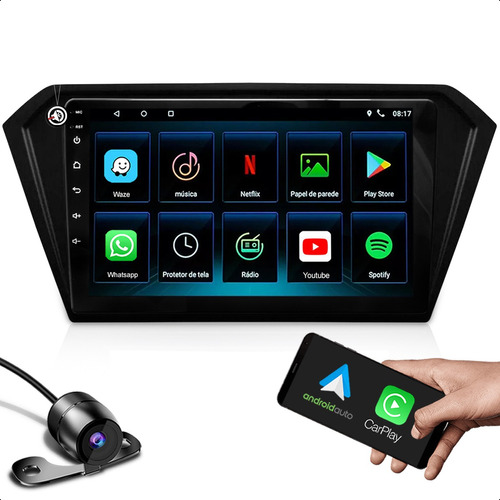 Multimidia 9 Pol Android Carplay + Moldura Para Saveiro G8