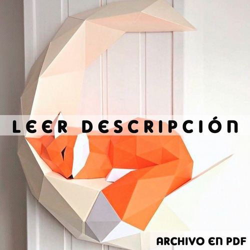 Papercraft Para Armar Zorro Dormido En La Luna 