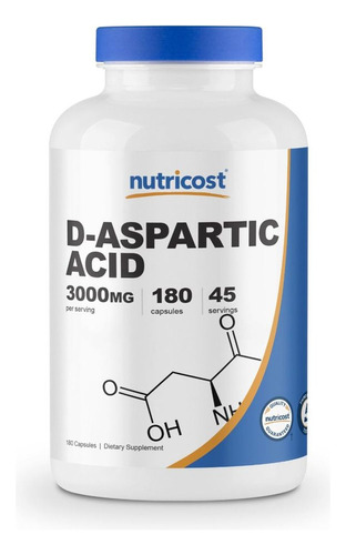 Nutricost Ácido D-aspártico, 3000 Mg, 180 Cáps