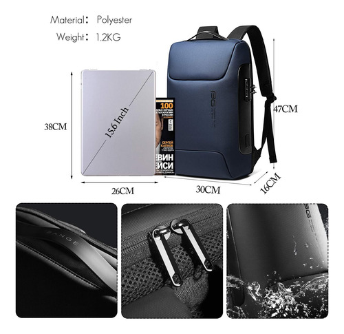 Mochila Para Ordenador Portatil Fandare, Antirrobo, Para ...
