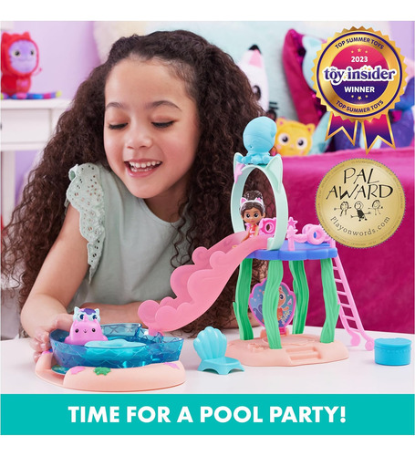 Juego De Piscina Gabby Y Mer-cat, Cola De Sirena Para Niñas