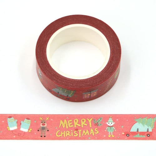 Cinta Washi Decorativa Syntego Feliz Navidad 15mm X 10m