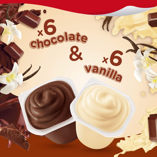Snack Pack Tazas De Pudín Con Sabor A Chocolate Y Vainilla P