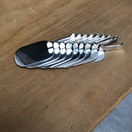 9 Apoyacubiertos Antiguos Metal Plateado Plata Lappas (Usado)