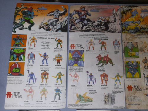 Lote Cartones Y Minicomic He-man Top Toys Original Años 80 (Usado)