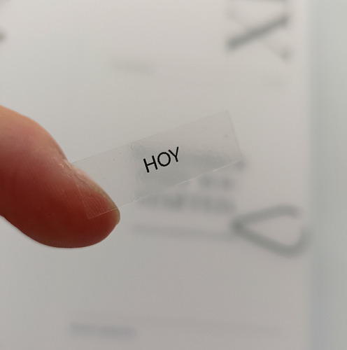 Plancha De Stickers Labels Vinilo Transparente Premium