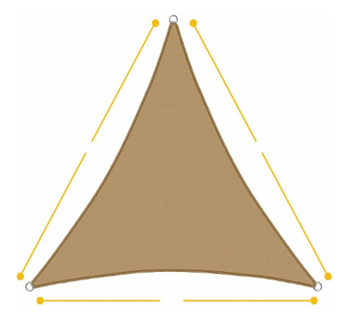 Malla Sombra Triangular , Protector Casa Y Jardin /excelente