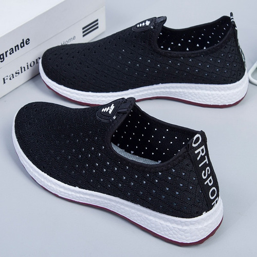 Tenis De Malla Deportivos Con Recortes Para Caminar Sregtee