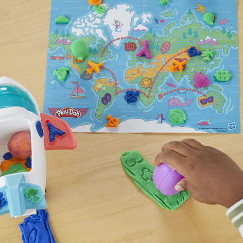 Set De Inicio Play-doh Airplane Explorer Con Jet Y Mapa Mund