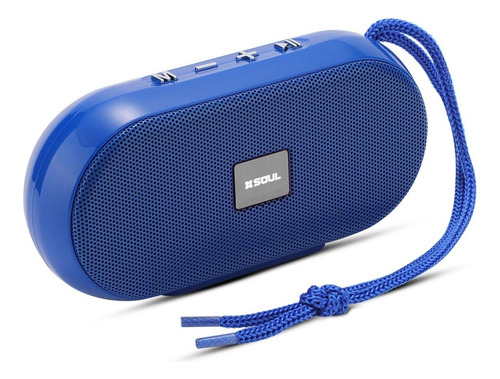 Parlante Bluetooth Usb Soul Xs350 Pocket Entrada 3.5 Correa Color Azul