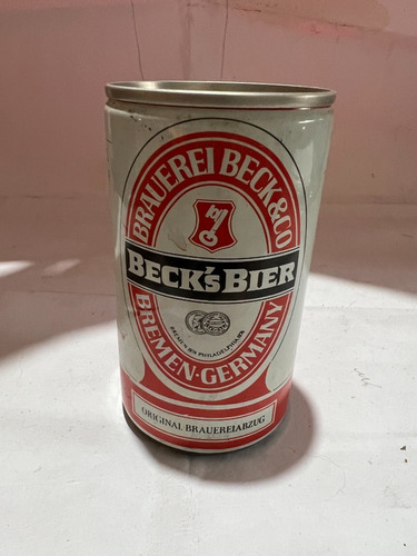Lata Antigua De Cerveza Beck´s Bier  - Decada 80 Alemania