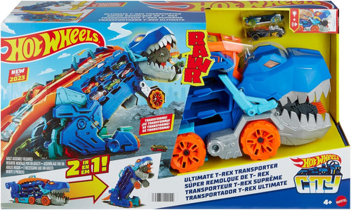 Hot Wheels City Super Remolque T-rex Original De Mattel 