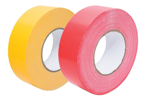 Cinta Duct Tape 48mmx50mts. Roja, Gris, Amarilla (imp)