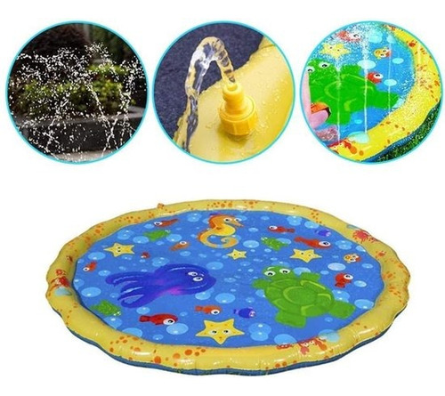 Alfombra De Agua Pulverizada Niños Bebes Inflable