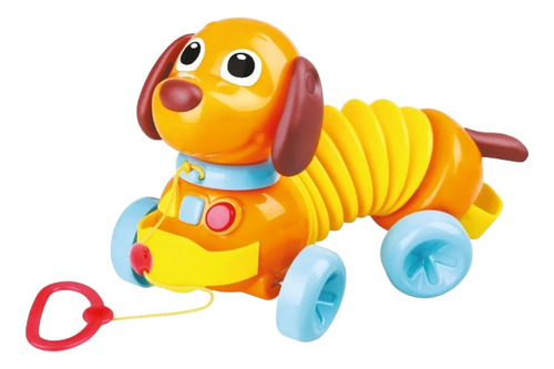 Imagen 2 de 7 de Perro Arrastre Acordeón Musical Para Bebe El Duende Azul
