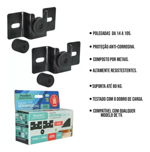 Suporte Universal Fixo Para Tv De 14 A 105 Primetech