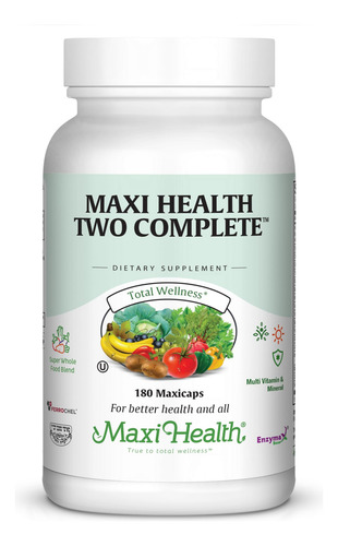 Maxi Health Two Complete Multivitaminas 180 Cápsulas