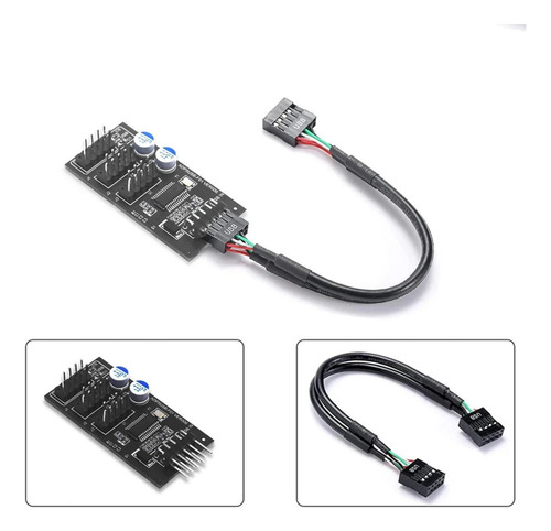 Placa Base Usb 2.0 De 9 Pines, Conector De Concentrador De