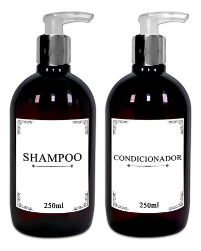 Kit Banho 2 Frascos Pet Ambar Shampoo Condicionador - 250ml