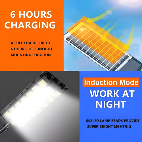 Pack X2 Foco Led Solar Con Sensor Movimiento Y Control 600w