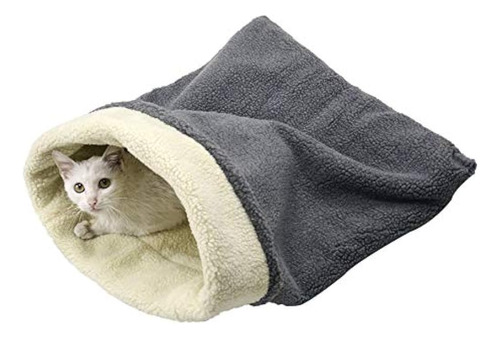 Cat Bed Cave Sleeping Bag, Pet Mat Self Warming Pad Saco Par