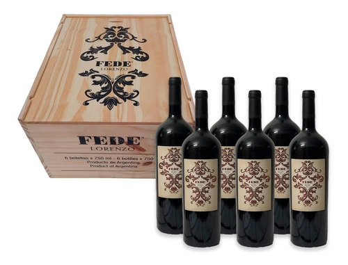 Vino Fede Malbec Caja X 6 Un - Bodega Lorenzo De Agrelo
